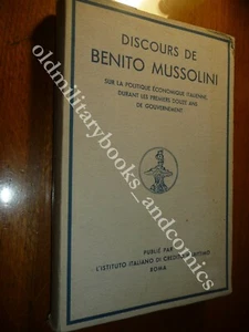 DISCOURS DE BENITO MUSSOLINI SUR LA POLITIQUE ÉCONOMIQUE ITALIENNE - Picture 1 of 2