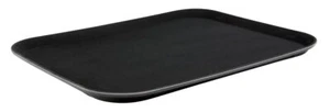 Rectangular Black Non Slip Tray Drinks Food Serving Platter For Bar Pub Catering - Picture 1 of 1