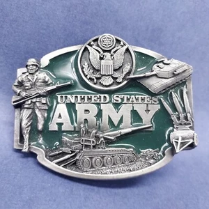 United States Army Siskiyou J-50 Vintage Gürtelschnalle von 1987 Panzer & Artillerie - Bild 1 von 5
