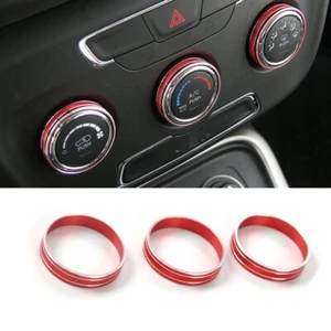 3pcs Air Conditioning Switch Button Decor Cover Ring Trim For Jeep Compass 2017+ - Picture 1 of 11