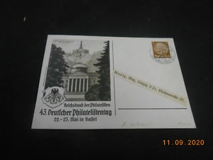 Ganzsache 1938 Philatelistentag Kassel BSV Saxonia Leipzig Selten? Ex-Preis hoch - Picture 1 of 2