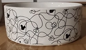 Disney Mickey Lines Non-Skid Ceramic Dog & Cat Bowl, 1.5 Cup - Picture 1 of 3