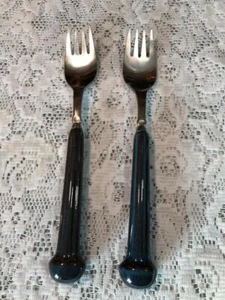 MIDCENTURY DENBY ENGLAND REGENCY BLUE STAINLESS Dinner FORKS - Picture 1 of 1