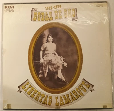 LIBERTAD LAMARQUE - BODAS DE ORO 1926-1976 - 1976 MEXICAN TRIPLE LP, BOLERO - Image 1 of 4