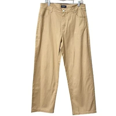 Pantalones de mezclilla Afends para mujer 10 32 tostados tiro alto pierna ancha algodón orgánico cáñamo nuevos con etiquetas Foto 1 de 4