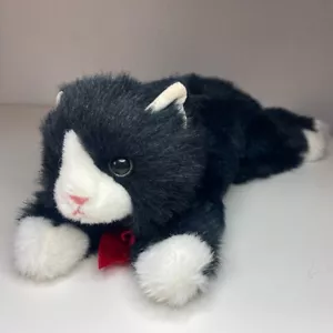 Peluche gatto smoking Sherlock Ty Classic 1989 vintage 16” fiocco rosso Corea *LEGGI* - Foto 1 di 15