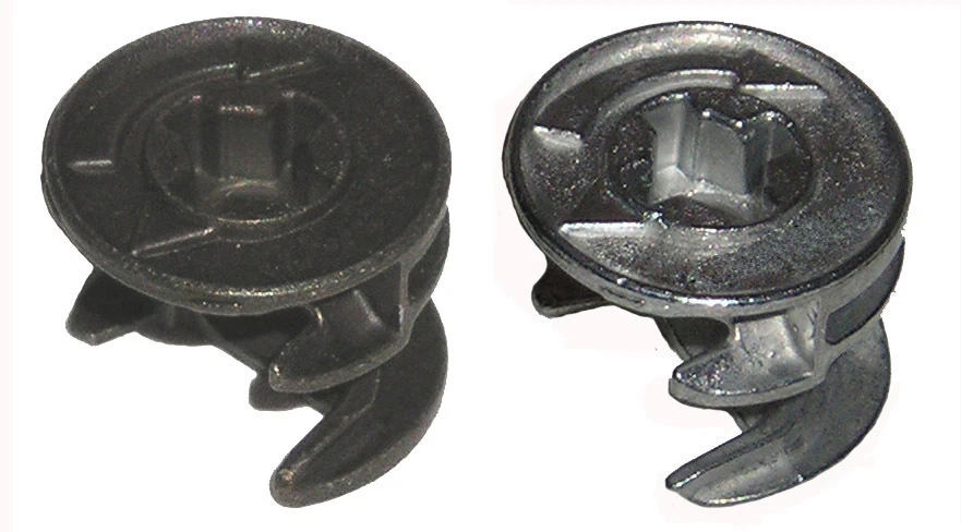 Sujetador de bloqueo de leva alta de 15 mm x 12 mm conectores de muebles tuerca de disco negro o brillante Foto 1 de 1