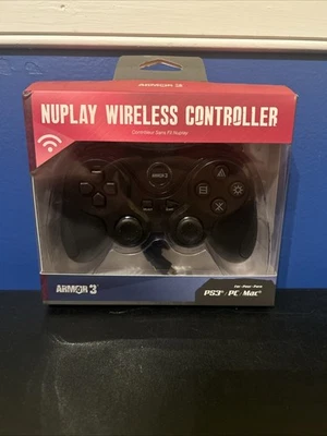 Armor3 NuPlay Black Wireless Game Controller For the Playstation 3 / PC - Image 1 of 2