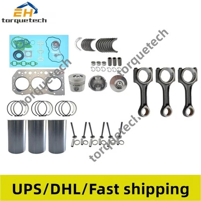 3D75-2 3D75-2C 3D75-2D Overhaul Rebuild Kit+Connecting Rod for Komatsu Engine - Image 1 of 4