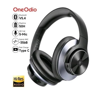Oneodio A10 Hybrid Active Noise Cancelling Headphones [62 Hrs Playtime] Wireless - Image 1 of 4