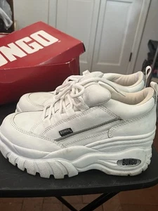 Zapatillas deportivas vintage años 90 Y2K Bongo blancas gruesas plataforma zapatos para mujer talla 8 - Imagen 1 de 8