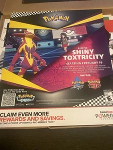 Pokemon SWORD & SHIELD Gamestop Promo Ad Poster Display - SHINY 24x24 - Picture 1 of 5
