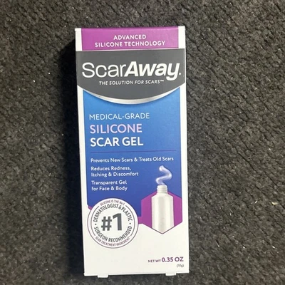Gel cicatriz de silicona de grado médico ScarAway disminuye cicatrices nuevas y antiguas 0,35 OZ Foto 1 de 2
