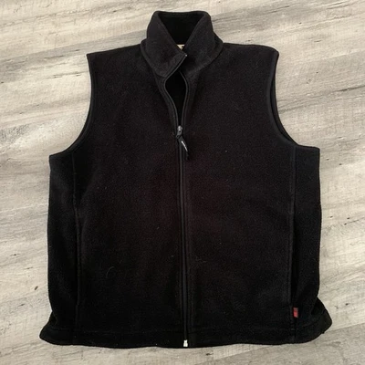 Colete de Lã Masculino Vintage Woolrich Tamanho Médio Preto Zíper Completo Caminhadas ao Ar Livre - Imagem 1 de 4