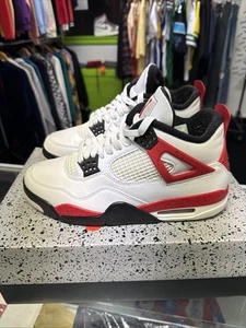 Size 8 - Jordan 4 Retro Mid Red Cement White Red Black DH6927-161 - Picture 1 of 10