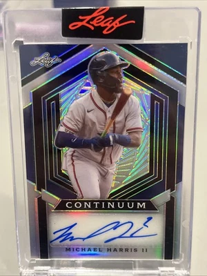 2023 Leaf Metal Continuum - Michael Harris II #MC-118 /35 (AU, RC) Auto - Image 1 of 2