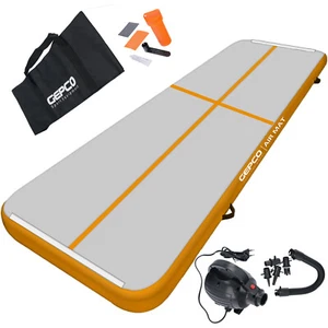 3M Turnmatte Air Track Matte Tumbling Aufblasbar Gymnastikmatte Hellgrau Orange - Bild 1 von 1