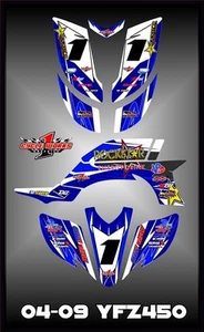 Yamaha YFZ 450 04-09 SEMI CUSTOM GRAPHICS KIT Krock3 - Picture 1 of 1