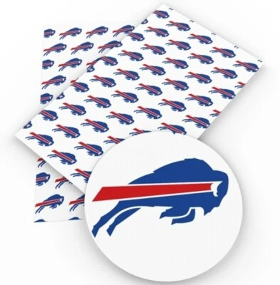Bills SÁBANA DE CUERO SINTÉTICO 8" X 12" 1063656 Fútbol Buffalo TEXTURA SUAVE Foto 1 de 2