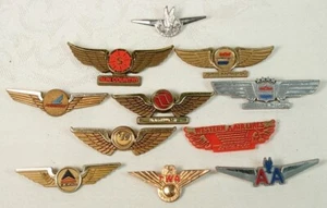 AIRLINE WINGS PINS 11 VERSCHIEDENE WESTERN AMERICAN UNITED PIEDMONT NORDWEST - Bild 1 von 2