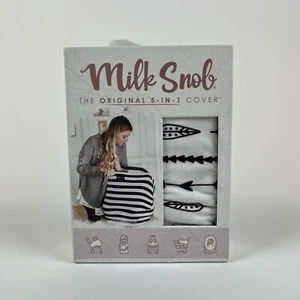 Milk Snob Original 5-in-1 Cover Nursing Car Seat Stroller Black and White Arrows - Picture 1 of 8