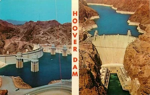 Cartolina Nevada Hoover Dam Multiview vista occhio di uccellino non spedita - Foto 1 di 2
