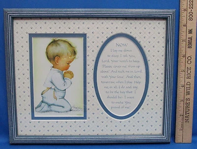 Настенные подвески для детской комнаты синий мальчик молится сейчас я укладываю меня - Изображение 1 из 3