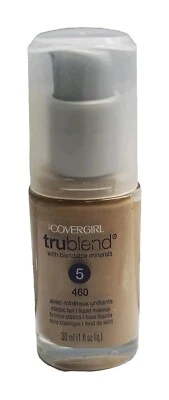 Covergirl TruBlend Foundation W/ Blendable Minerals 460 Classic Tan 1oz Lot Of 1 - Image 1 of 2