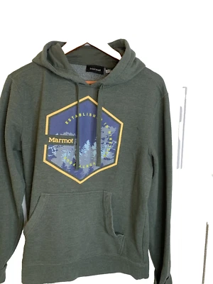 Marmot Mujer Talla S Petite Verde Jersey Sudadera con Capucha Algodón Poli Foto 1 de 4