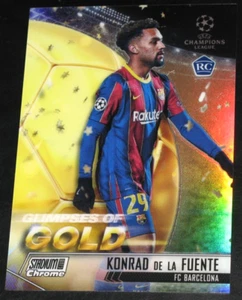 2020-2021 Topps Stadium Club Chrome Konrad De La Fuente Glimpses Of Gold RC - Picture 1 of 2