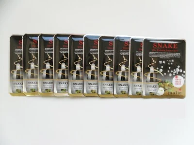 10pcs Malie SNAKE Face Mask Packs Sheet 25g Wrinkle Care Moisturizing Cosmetic - Image 1 of 4