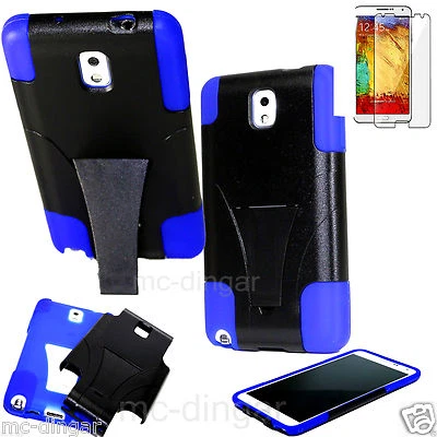 蓝色带可支撑混合坚固硬组合外壳 保护套 适合三星 Galaxy Note3 III — 第 1/2 张图片