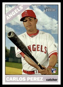 2015 Topps Heritage High Number Carlos Perez   RC 553 Los Angeles Angels