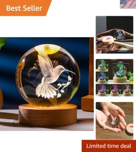 3D Kolibri Geschenke für Frauen Kristalle Kugel 60mm - Kolibri Figuren Deko... - Bild 1 von 7