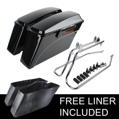 Hard Saddlebags Conversion Brackets Fit For Harley Softail Fat Boy Fatboy 84-17 - Image 1 of 4