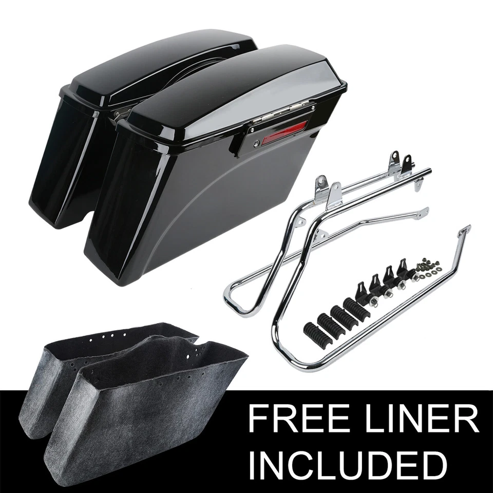 Alforjes rígidos suportes de conversão adequados para Harley Softail Fat Boy Fatboy 84-17 - Imagem 1 de 4