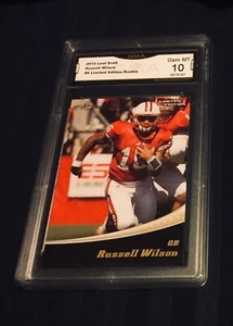 Russell Wilson Rookie Gem Mint 10 Leaf Set 2012 Card Seahawks #6 Game Denver SP - Picture 1 of 4