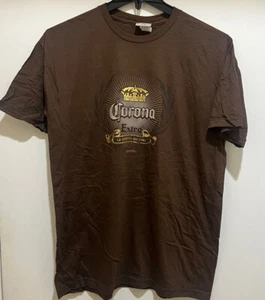 T-shirt Corona Extra Vintage Marrone "LA BIRRA MAS FINE" Con licenza - NUOVA - Foto 1 di 5