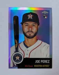 Joe Perez 2022 Topps Chrome Platinum Anniversary #307 Prism Refractor Astros RC
