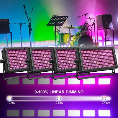 4X Wall Wash Light DMX Strobe RGB Beam 288LED Stage Effect Lighting DJ Party KTV - Image 1 of 4