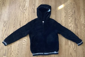 Girls Black Faux Fur Jacket Coat Fall Outerwear Wonder Nation sz XXL (18) Spring - Picture 1 of 2