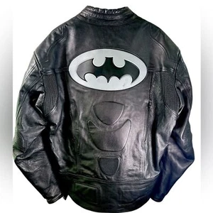 EUC Super SOFT Leather BATMAN Motorcycle Jacket Size 3XL — Be Bruce Wayne :) - Picture 1 of 14
