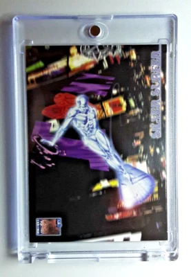 1997 Marvel Premium Card 3 SILVER SURFER. FREE ONE-TOUCH-HOLDER - Image 1 of 2