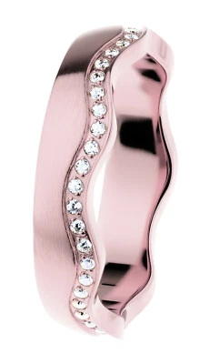 Ernstes Design Evia Ring R580 5mm matt rundrum mit Steinen Vorsteckring Kombirin - Bild 1 von 3