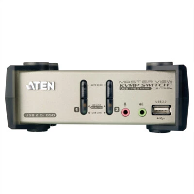 ATEN CS1732B KVM Switch VGA, PS/2-USB, Audio, USB-Hub, 2 Ports - Bild 1 von 4