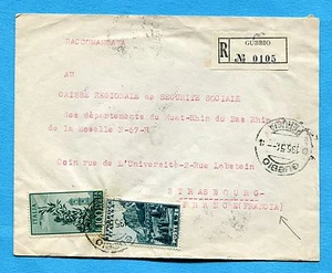 1954 P.AEREA CAMPIDOGLIO £.100 + £.25 TURISTICA per la FRANCIA (204755) - Picture 1 of 1