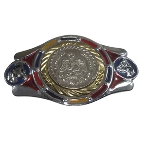 Mexico Belt Buckle Republica Mexicana Replica Coin Buckle - Picture 1 of 4