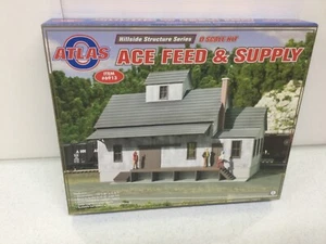 Atlas #6913 Hillside Structure Series Ace Feed & Supply Kit O Scale Unopened Box - Picture 1 of 2