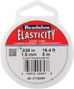 Elasticity cord  Beadalon 0.39" Clear Stretch 1.0 mm Transparent 5 meter Beading - Picture 1 of 2