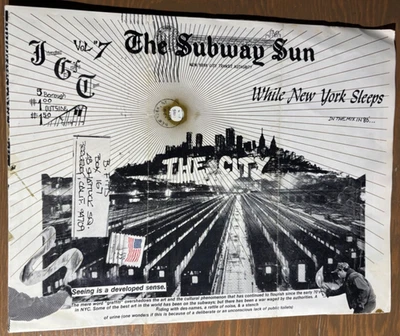 INTERNATIONAL GRAFFITI TIMES (THE SUBWAY SUN) #7 1986 - VERY RARE GRAFFITI ZINE  - Image 1 of 2